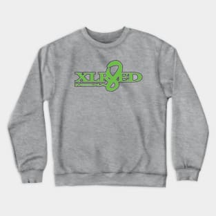 xlr8ed_logo_neon_green_w_blk_stroke Crewneck Sweatshirt